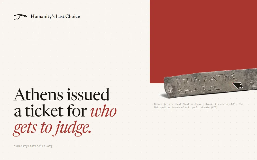 Fig. 06 — a bronze Athenian juror’s ticket over a madder block: Athens issued a ticket for who gets to judge